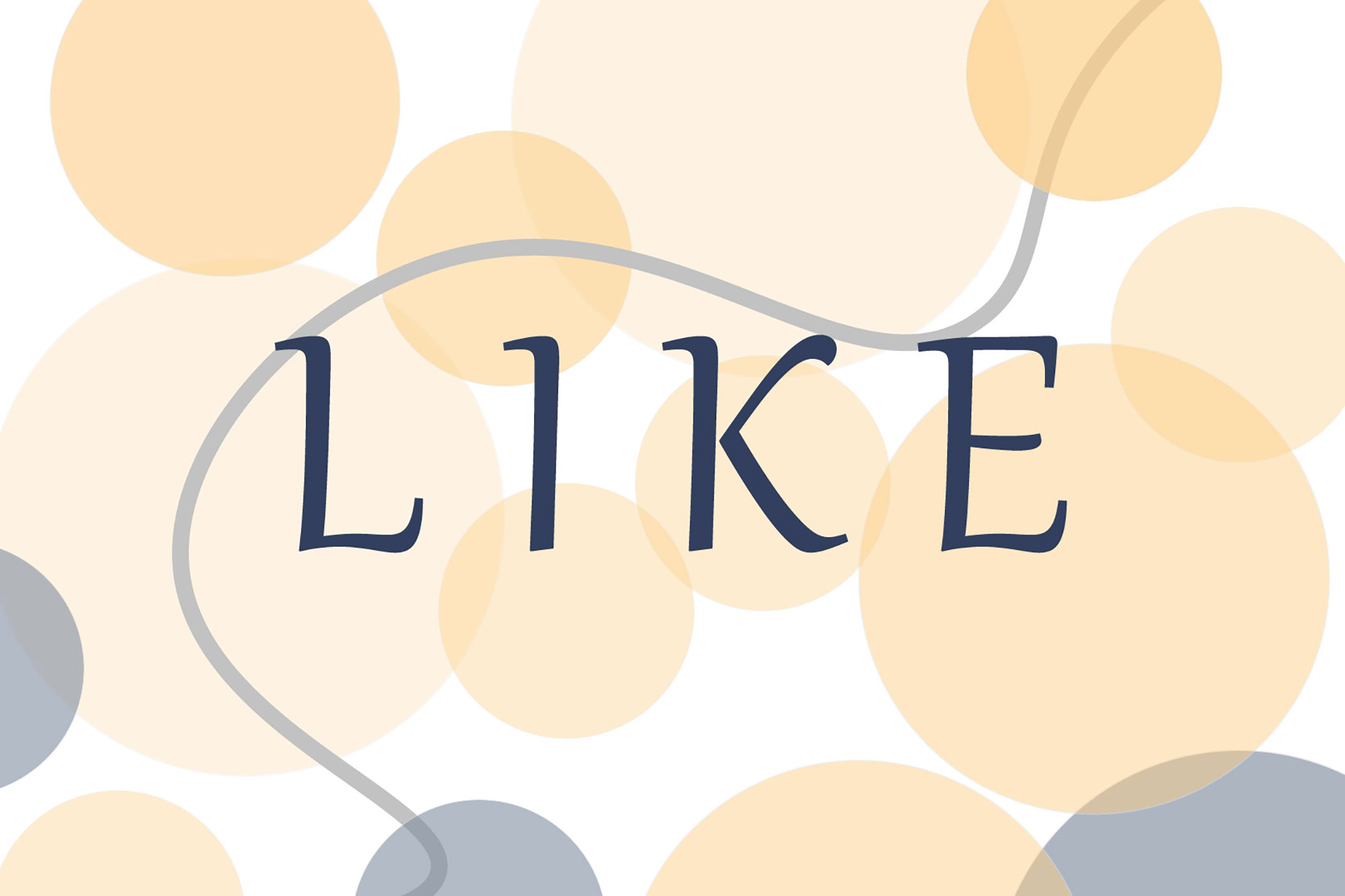tekst LIKE op logo closeup